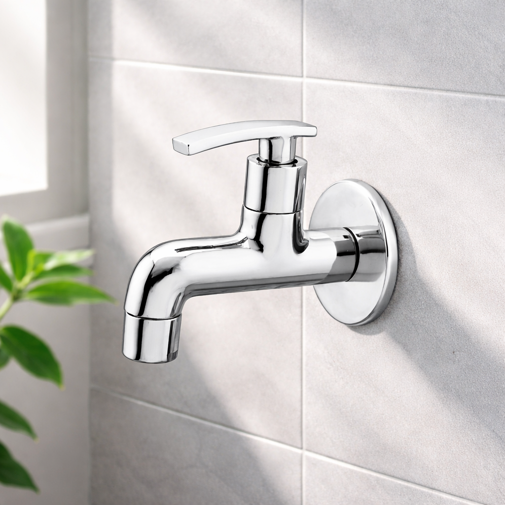 Bib Cock Short Body With Wall Flange