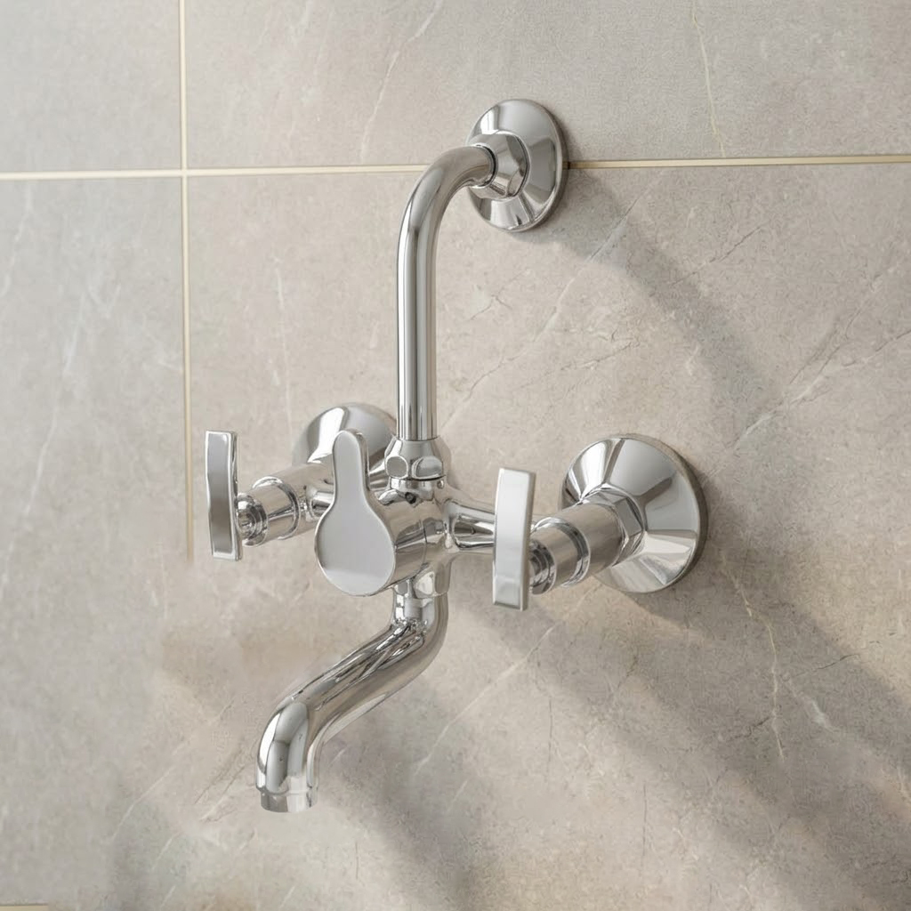 Wall Mixer with Provision for Overhead Shower
