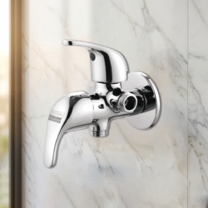 Two Way Angle Cock with Wall Flange