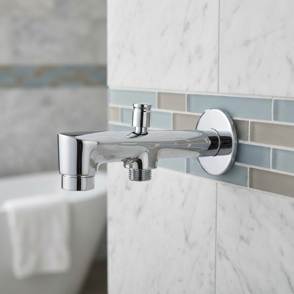 Wall Spout with Tip-Ton for Hand Shower