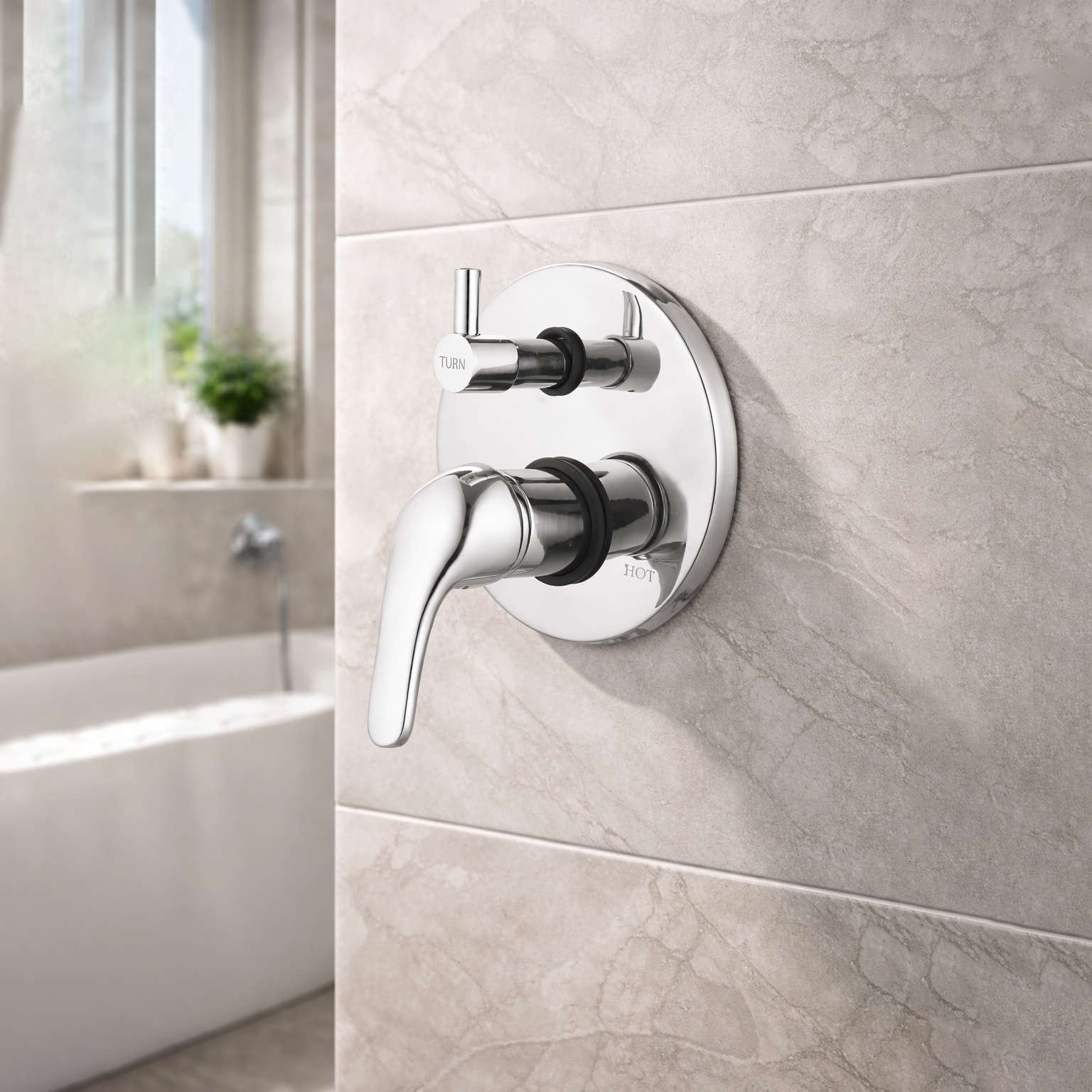 Single Lever Concealed Mixer & Diverter High