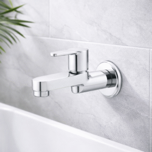 Bib Cock Long Body with Wall Flange