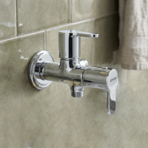 Two Way Angle Cock with Wall Flange