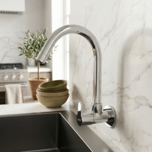 Sink Cock J Pipe with Wall Flange