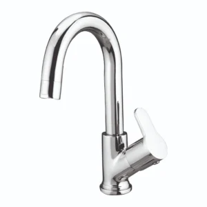 Swan Neck Pillar Cock with Swinging Spout