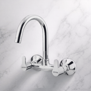 Sink Mixer Wall Mounted with Long Swinging Spout