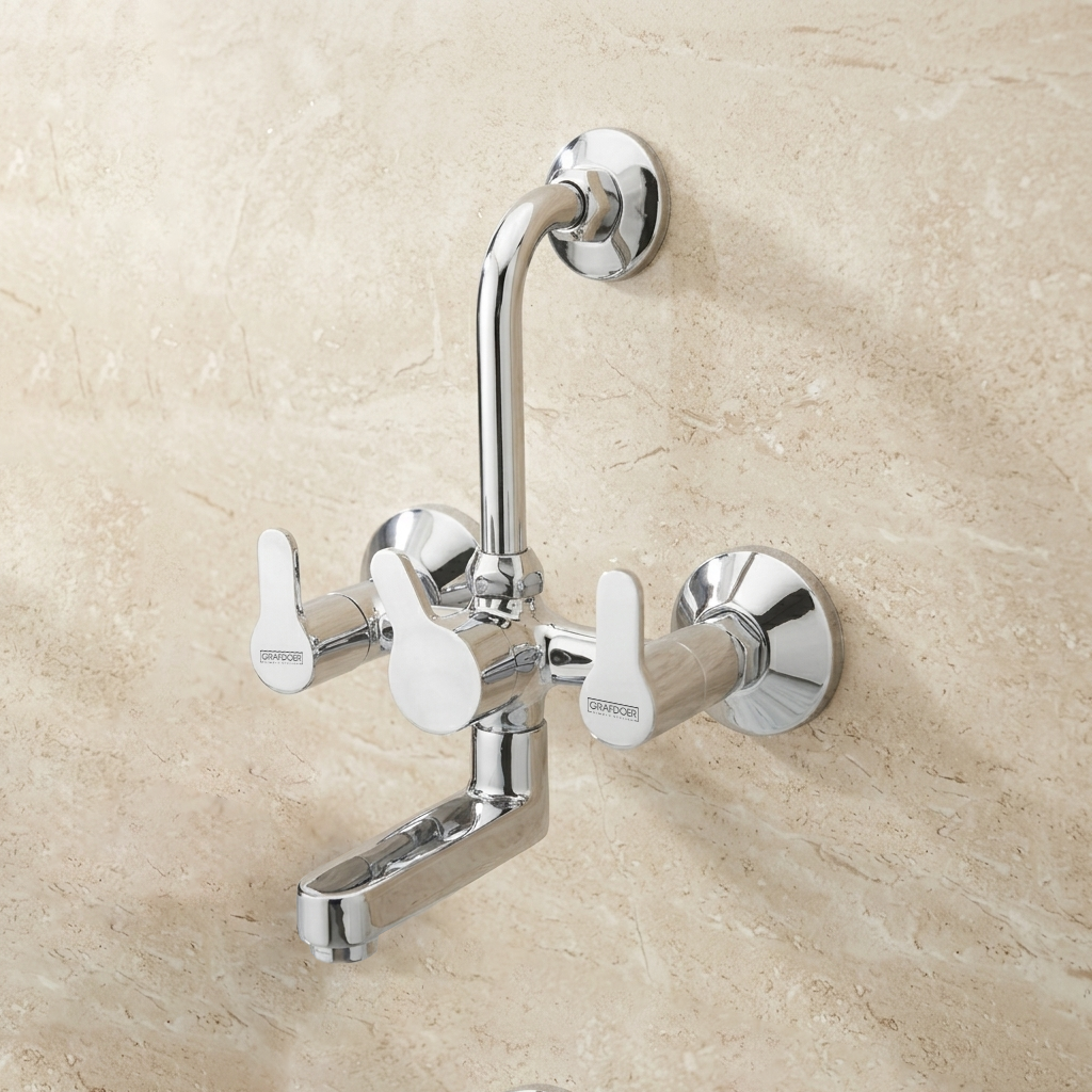 Wall Mixer with Provision for Overhead Shower