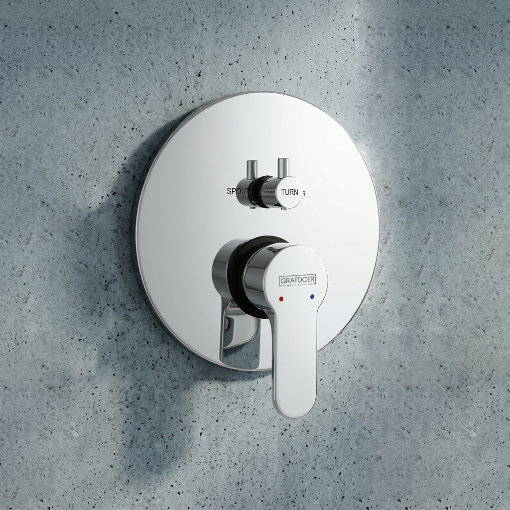 Single Lever Concealed Mixer & Diverter exposed