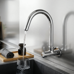 Sink Cock with Swinging Spout With SS Flange