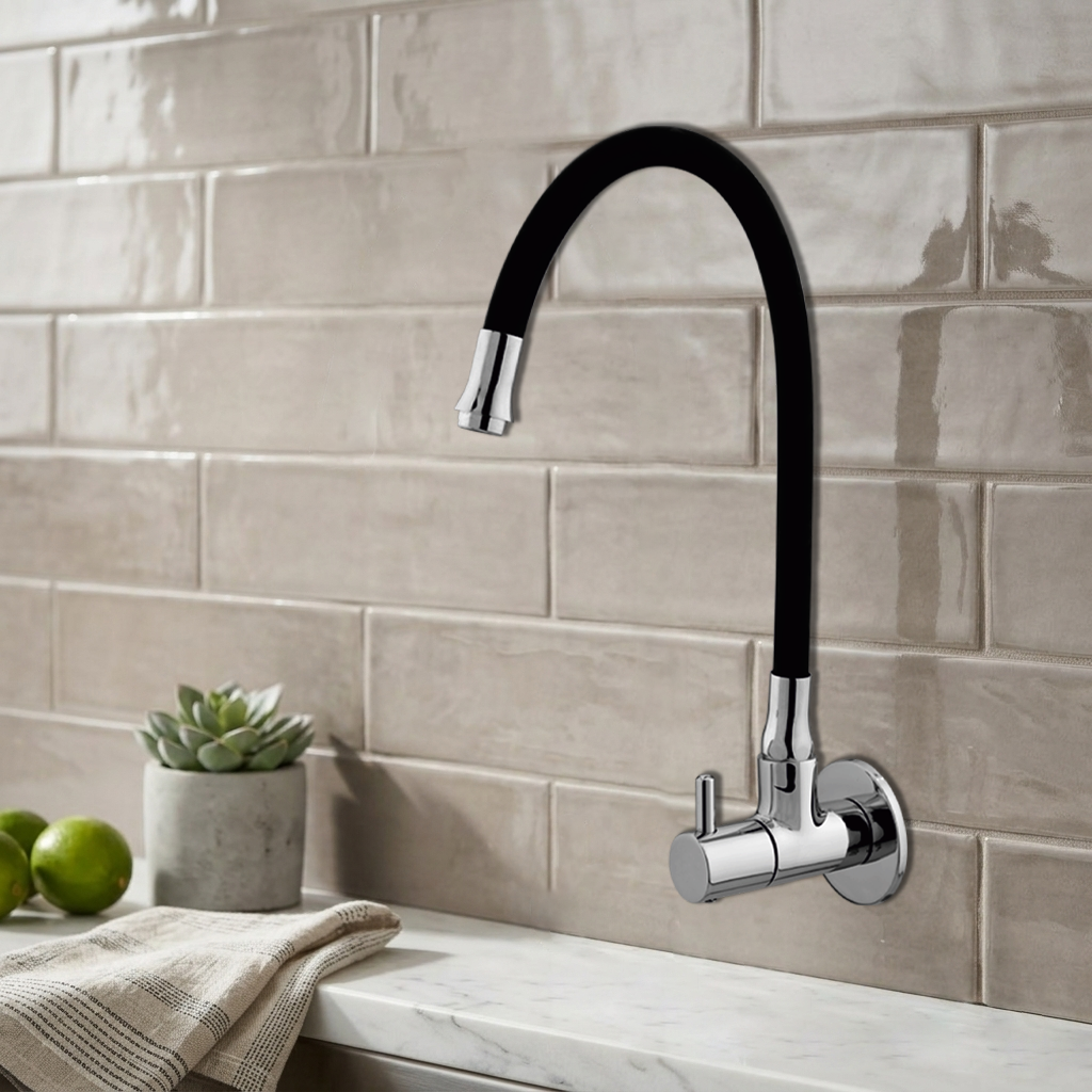 Flexi Sink Cock with Swinging Spout