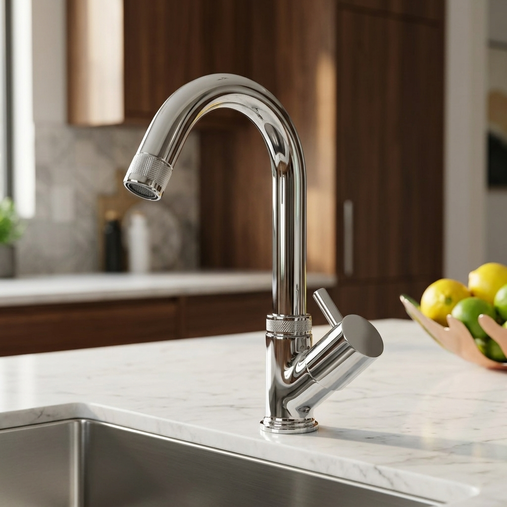 Swan Neck Pillar Cock with Swinging Spout