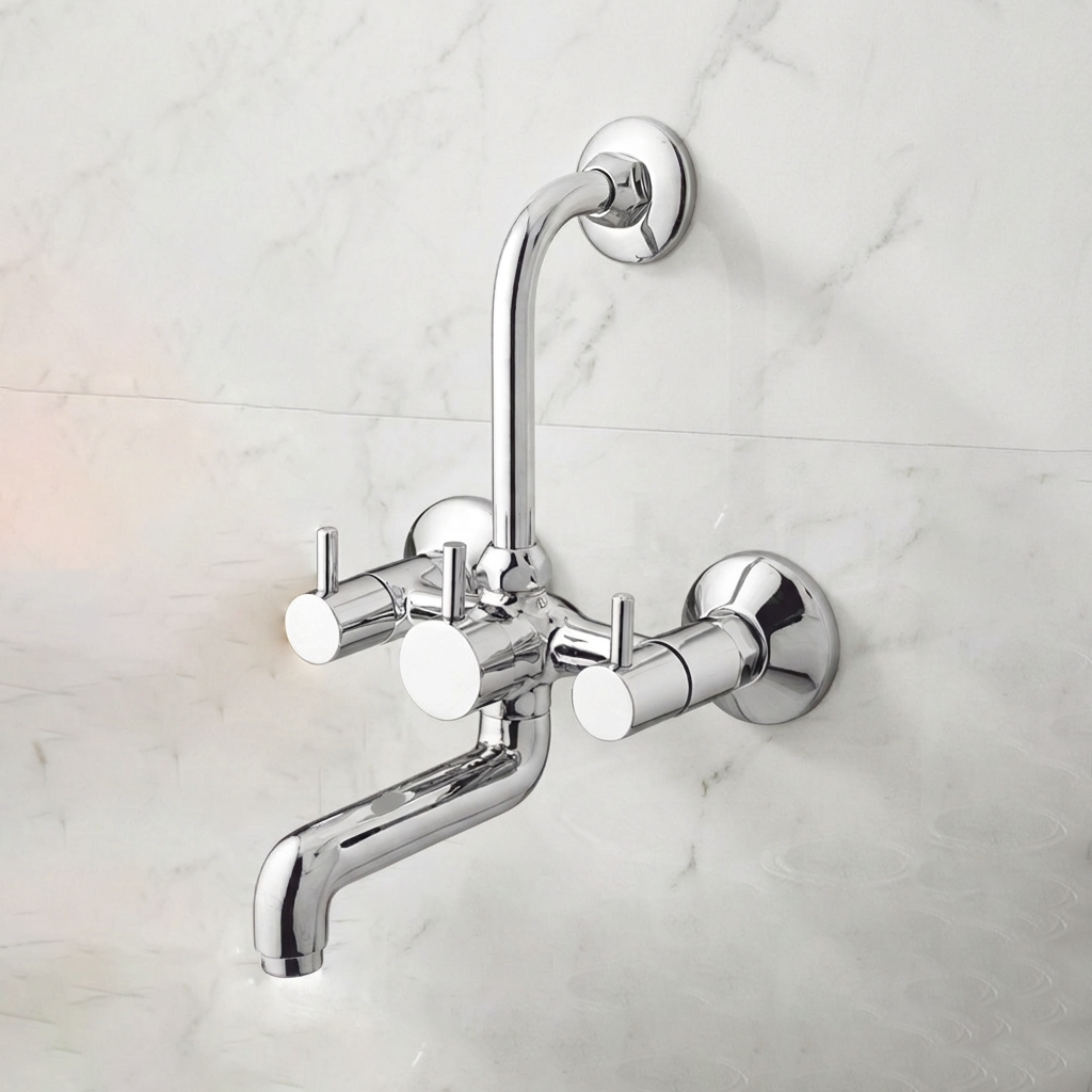 Wall Mixer with Provision for Overhead Shower