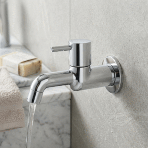 Bib Cock Long Body with Wall Flange