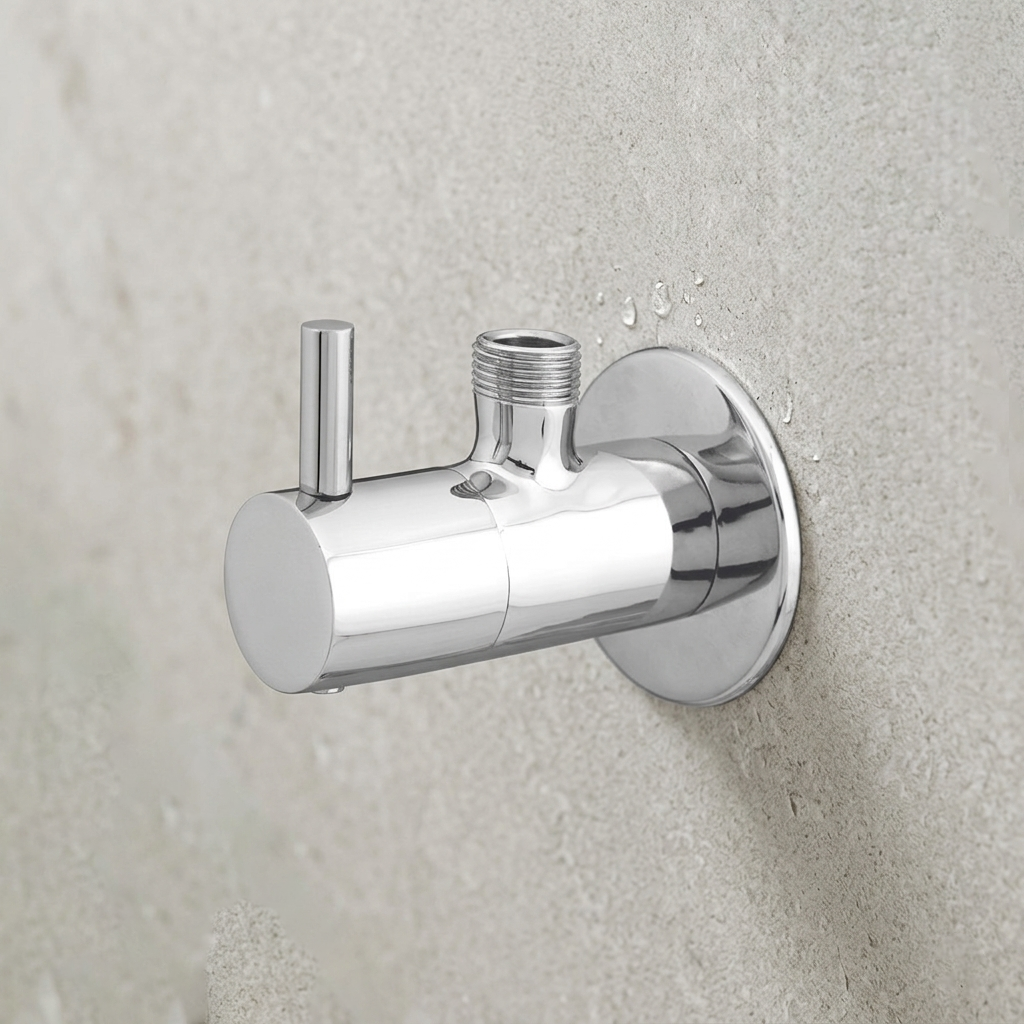 Angle Cock with Wall Flange