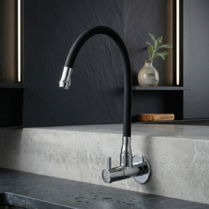 Flexi Sink Cock with Swinging Spout