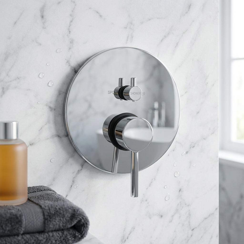 Single Lever Concealed Mixer & Diverter exposed