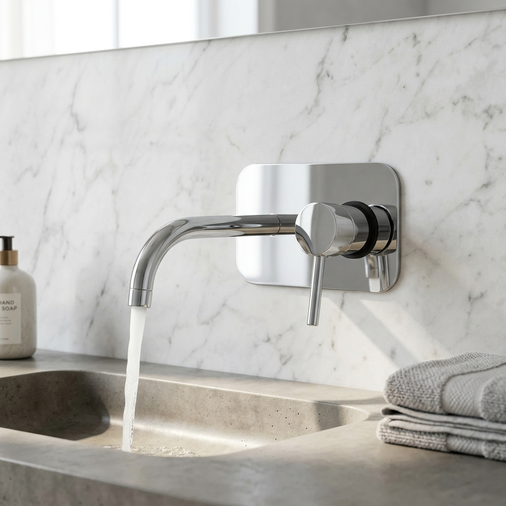 Single Lever Basin Mixer Wall Mounted