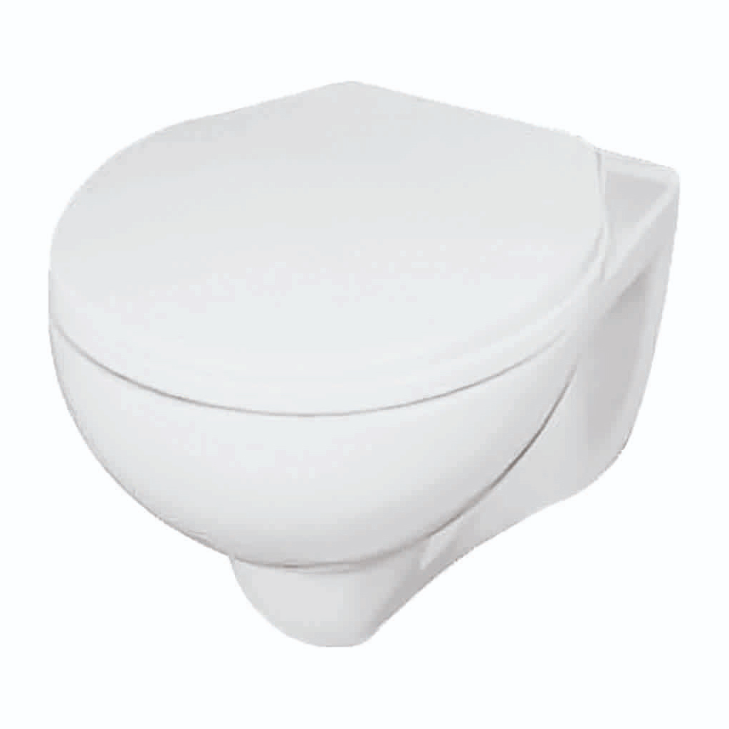 Grafdoer Trendy GS-5223 Wall Hung Closet with elegant wall hung toilet seat cover installed in a modern bathroom.