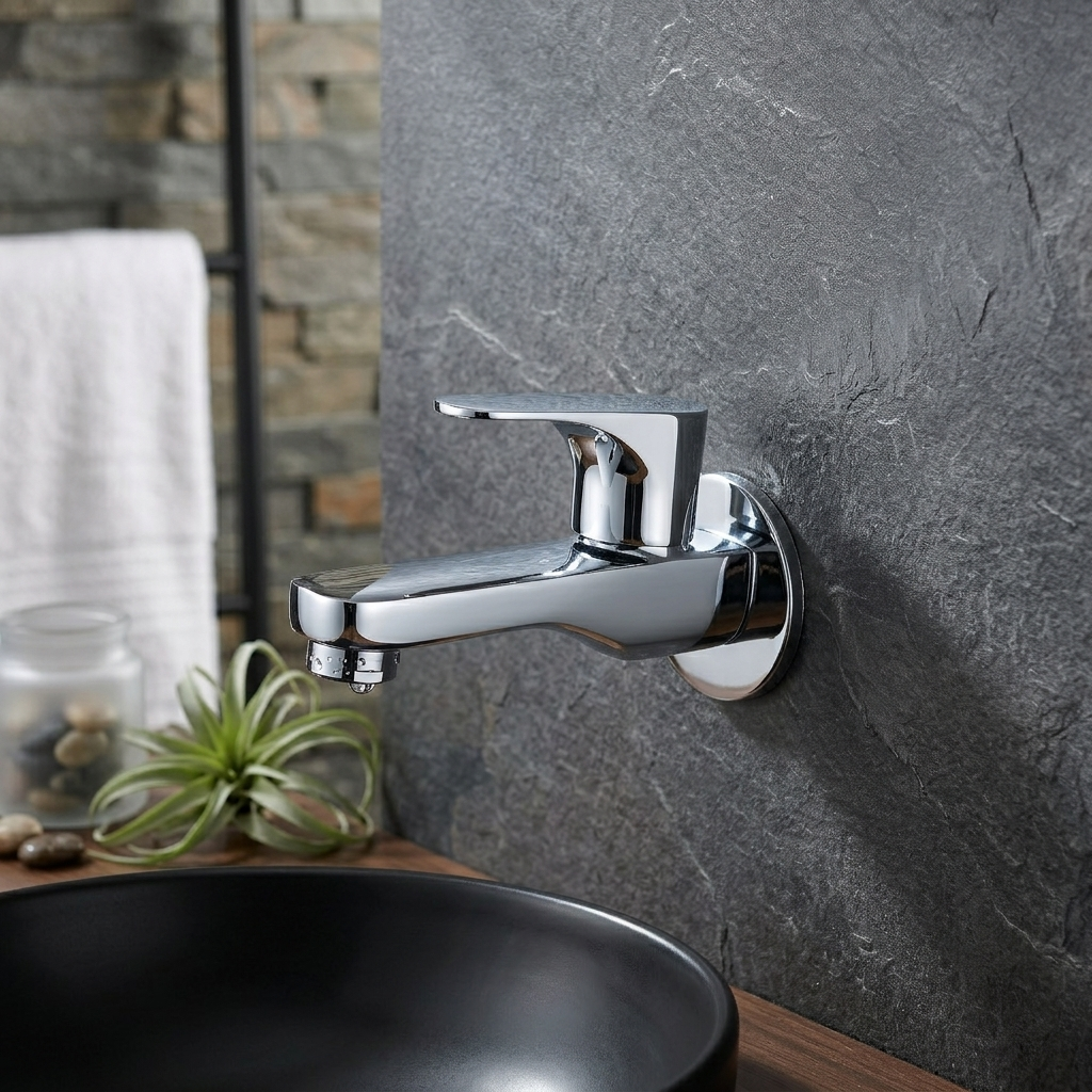 Bib Cock Short Body with wall flange