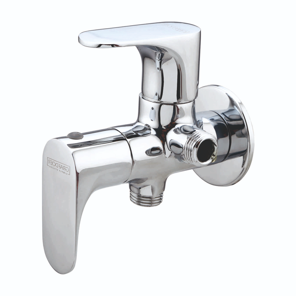 Two Way Angle Valve With Wall Flange