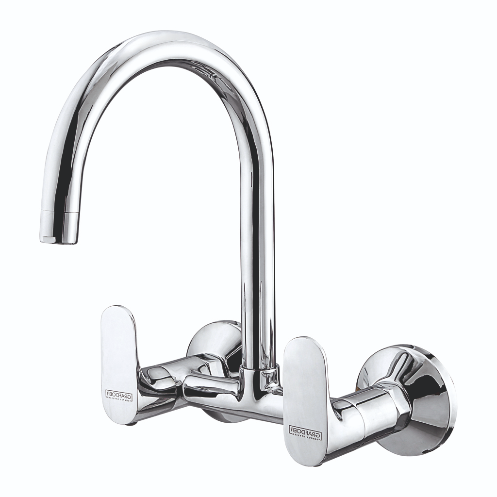 Sink Mixer Wall Mounted with Swinging Spout