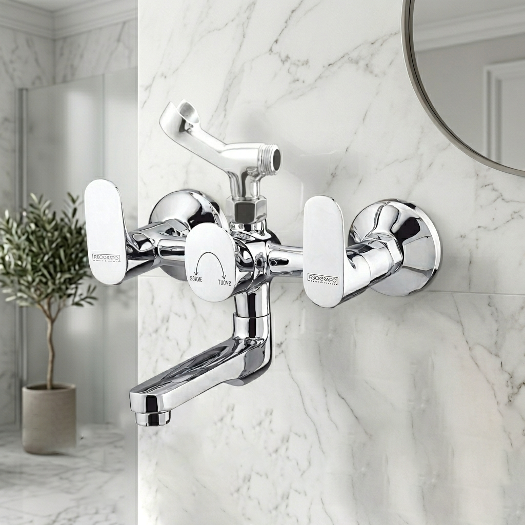 Wall Mixer Telephonic with Hand Shower