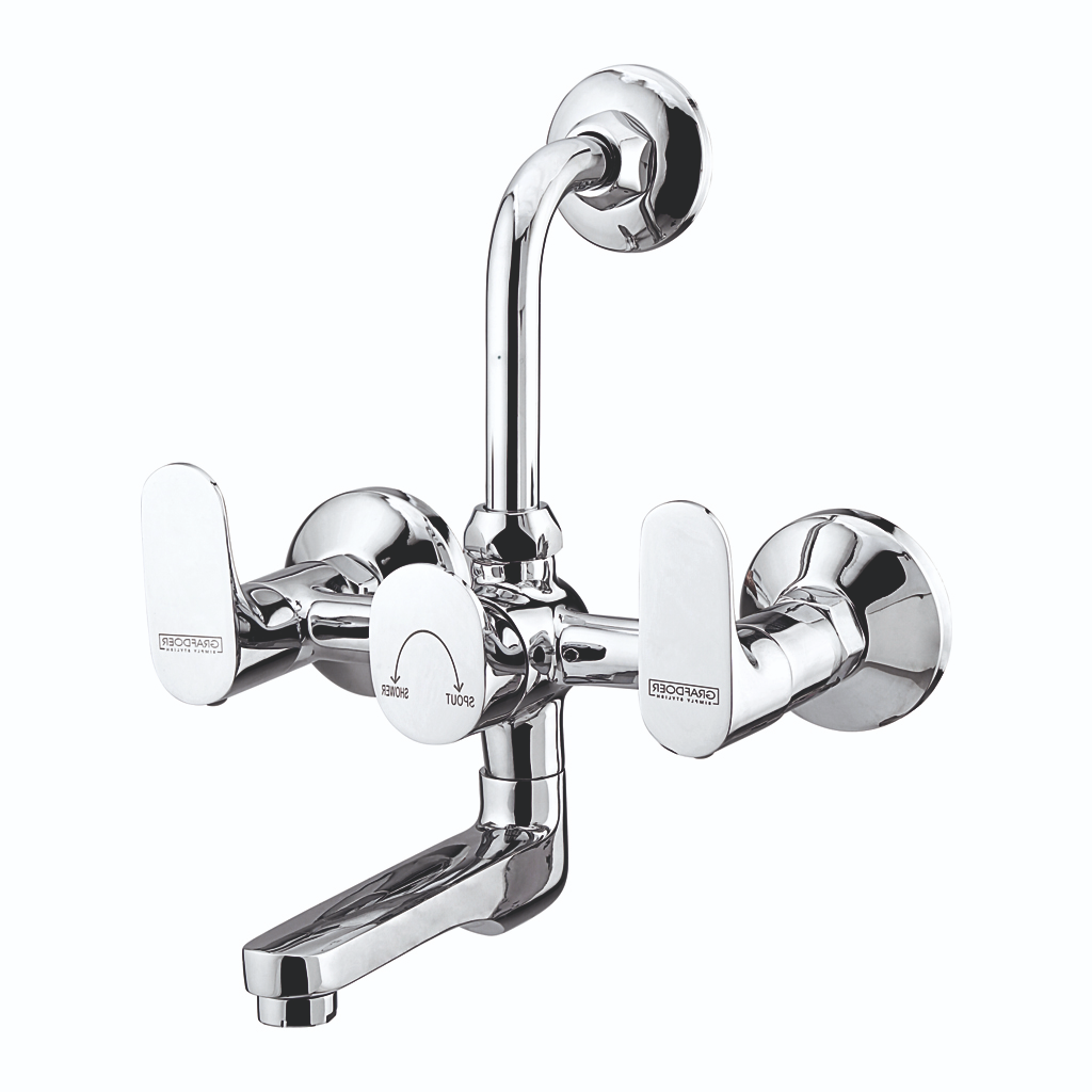 Wall Mixer with Provision for Overhead Shower