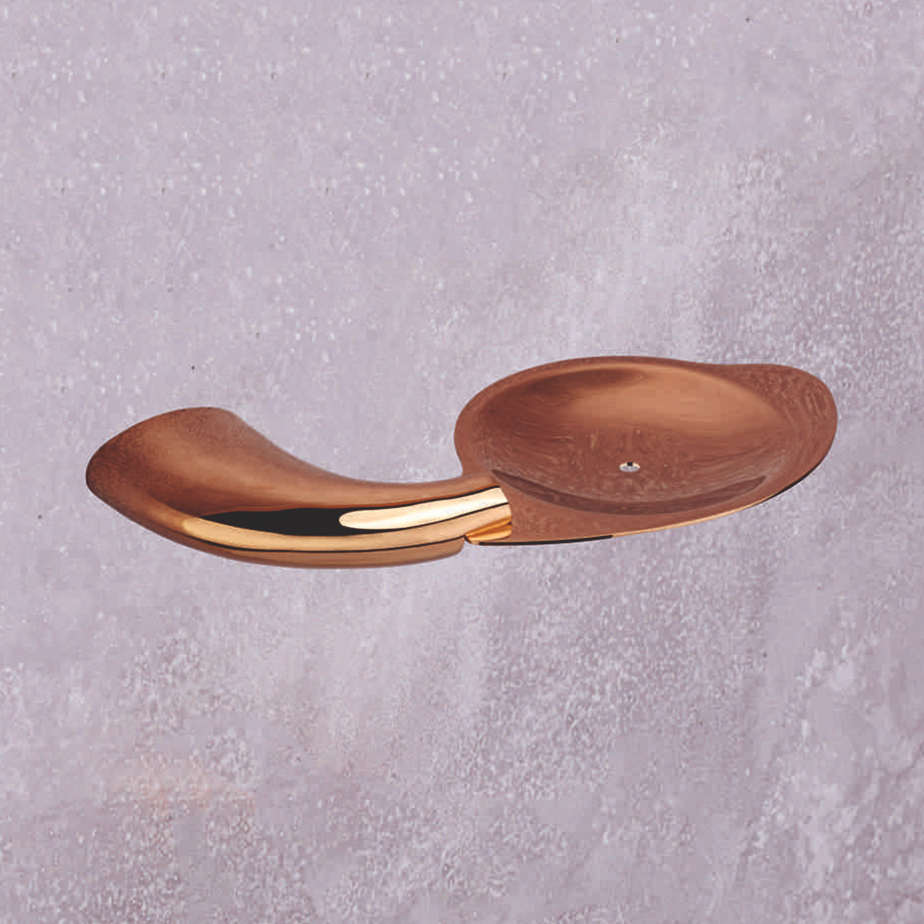 Stylish wall mounted soap dish in modern bathroom