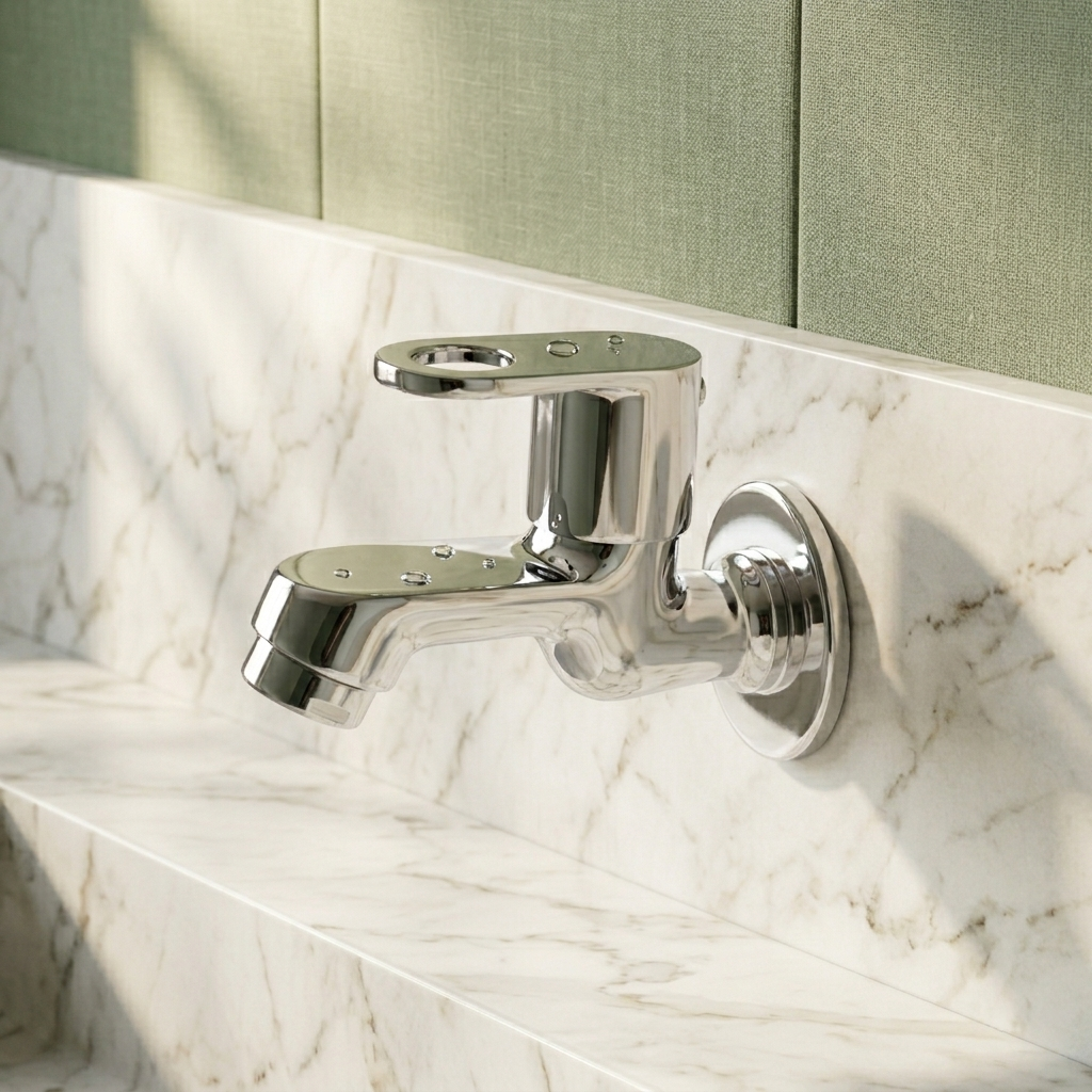 Bib Cock Short Body With Wall Flange