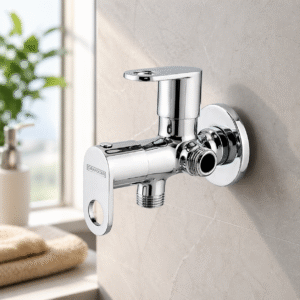 Two Way Angle Valve With Wall Flange