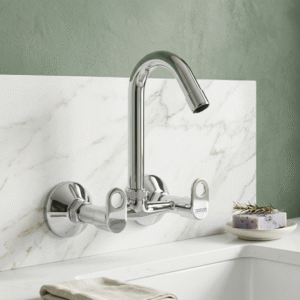 Sink Mixer Wall Mounted With Swinging Spout
