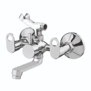 Grafdoer Ornet wall mixer telephonic hand shower installed in modern bathroom with sleek chrome finish