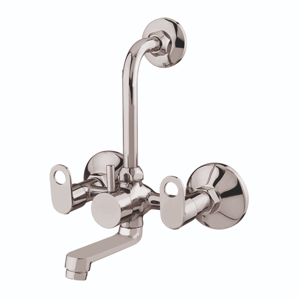 Grafdoer Ornet Wall Mixer with Provision for Overhead Shower, sleek modern design, chrome finish