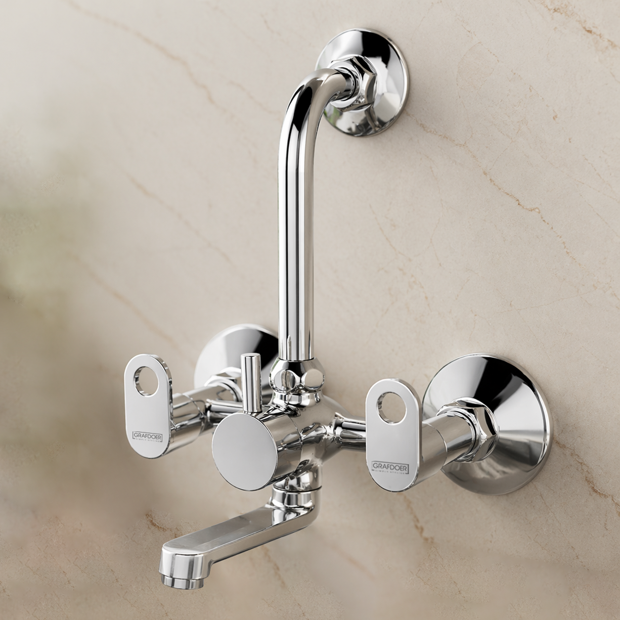 Wall Mixer with Provision for Overhead Shower