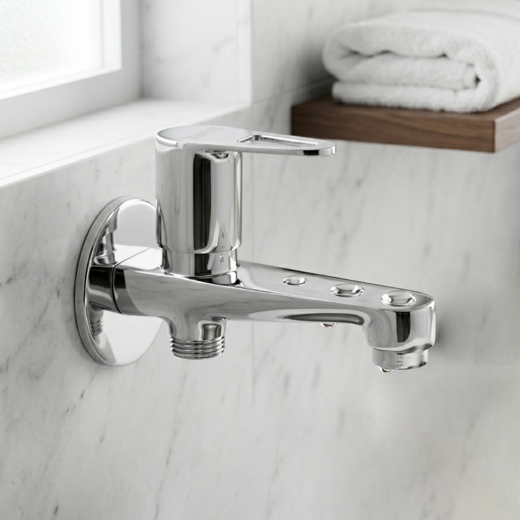 Two Way Bib Cock With SS Flange