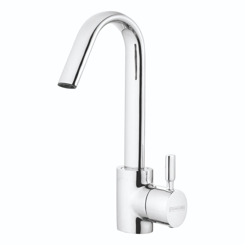 Swan Neck Pillar Cock with Swinging Spout