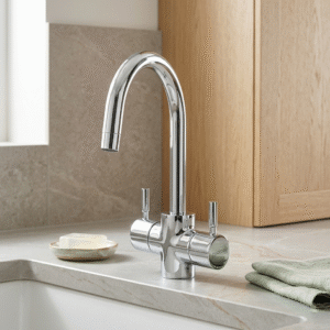 Centre Hole Basin Mixer Long Swinging Spout