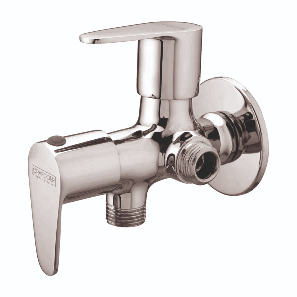 Olexa Two Way Angle Cock with SS Flange by Grafdoer, wall-mounted kitchen sink faucet