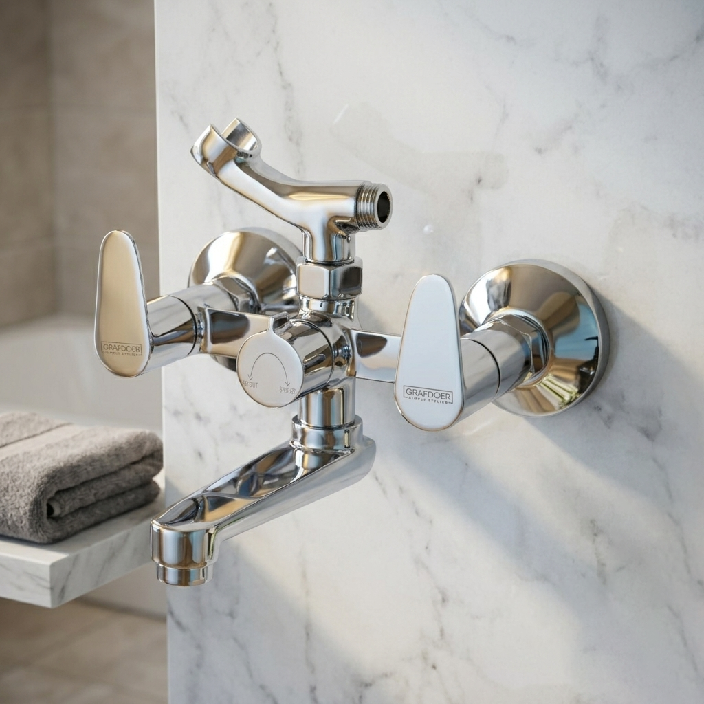 Wall Mixer Telephonic with Hand Shower