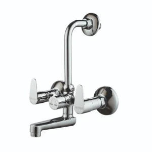 Olexa Wall Mixer with Provision for Overhead Shower by Grafdoer in modern bathroom setting