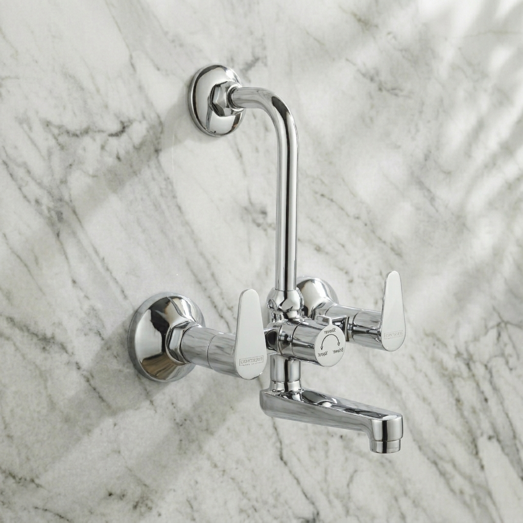 Wall Mixer with Provision for Overhead Shower