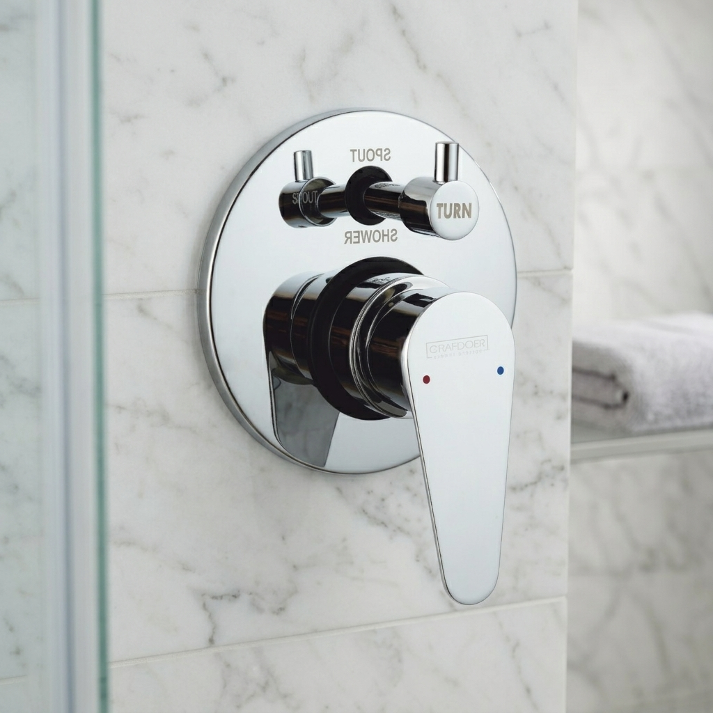 Single Lever Concealed Mixer & Diverter Hi Flow