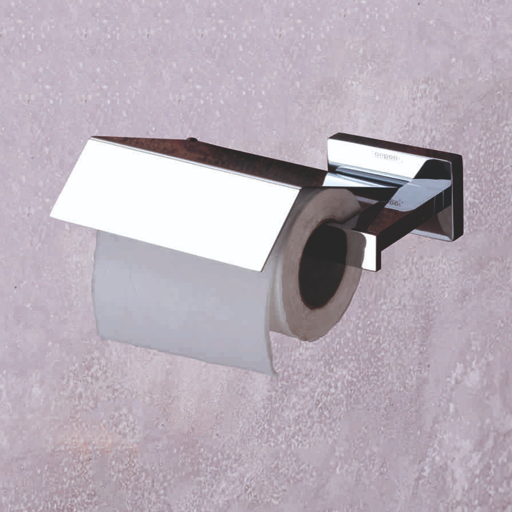 Quadra paper holder for bathroom – sleek, durable Grafdoer accessory in modern design