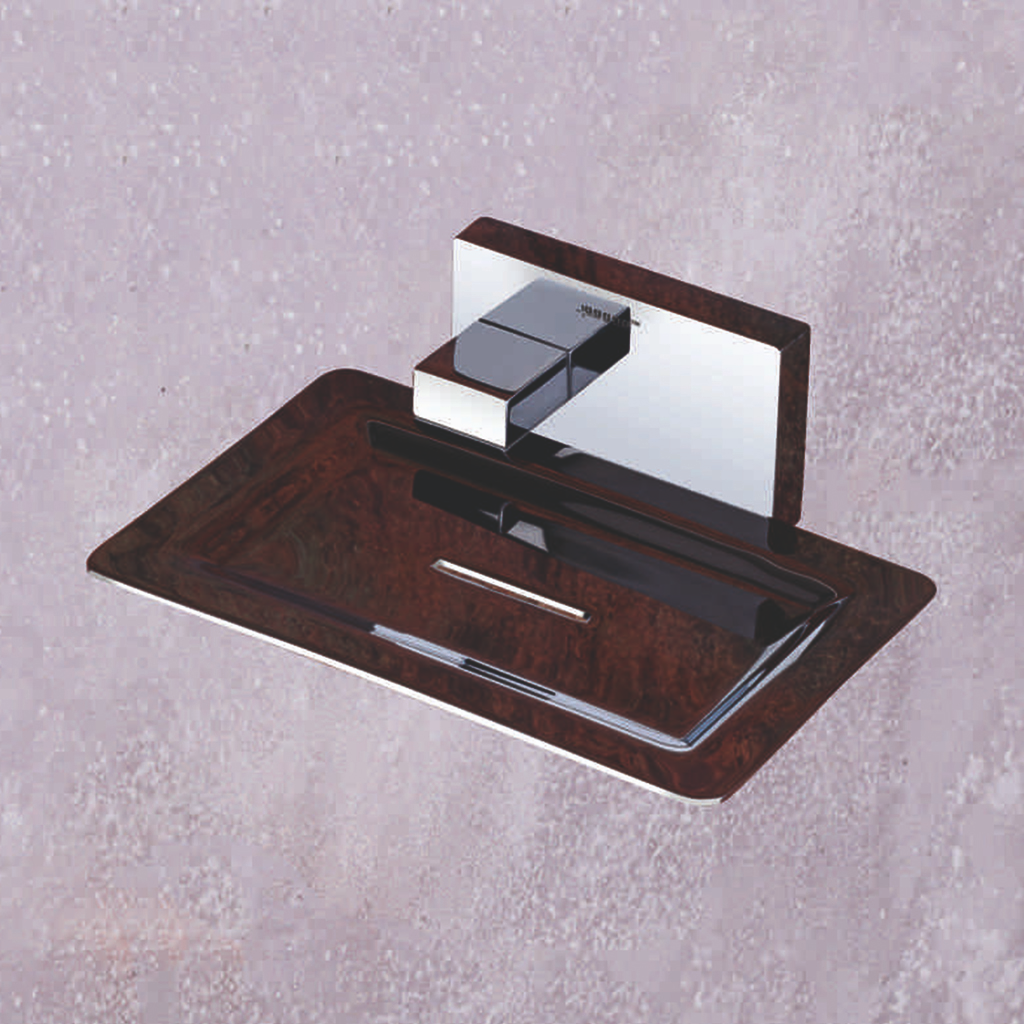 Quadra Towel Rack with integrated soap dish holder – stylish and durable bathroom accessory by Grafdoer