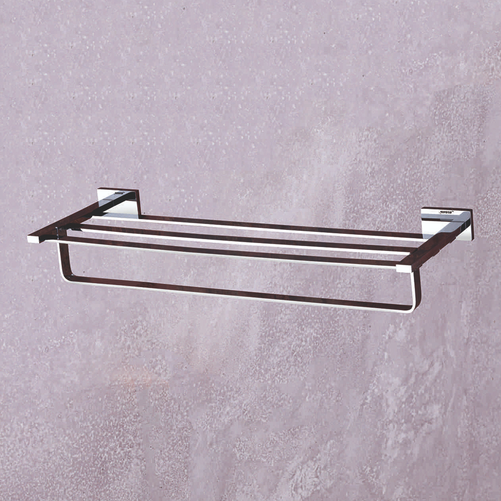 Quadra bathroom towel rack – modern wall-mounted rack by Grafdoer