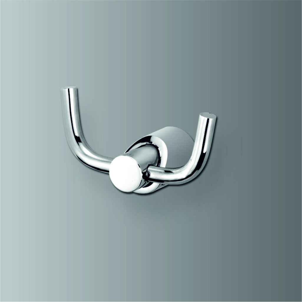 Stella bathroom robe hook by Grafdoer in modern chrome finish