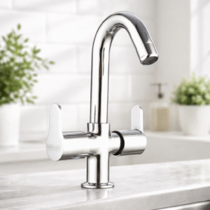 Centre Hole Basin Mixer with Casted Swinging Spout