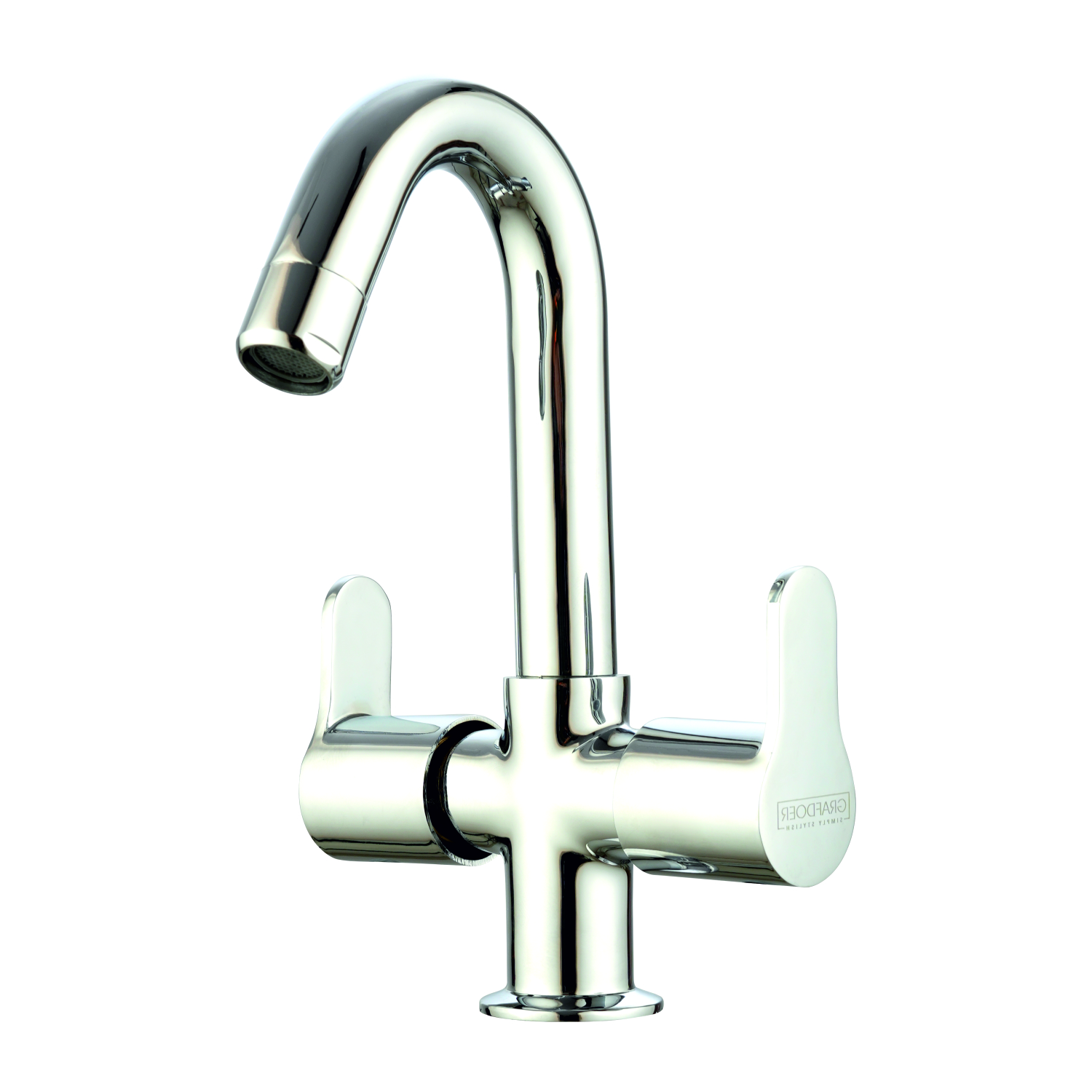 Centre Hole Basin Mixer with Casted Swinging Spout