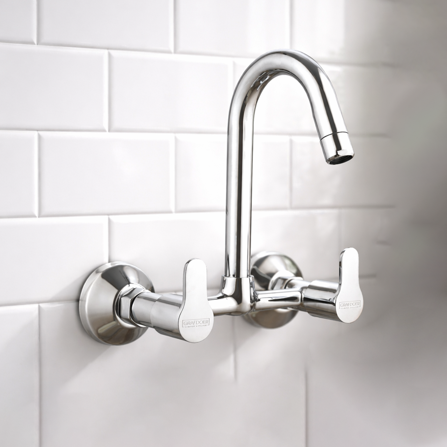 Sink Mixer Wall Mounted  Swinging Spout
